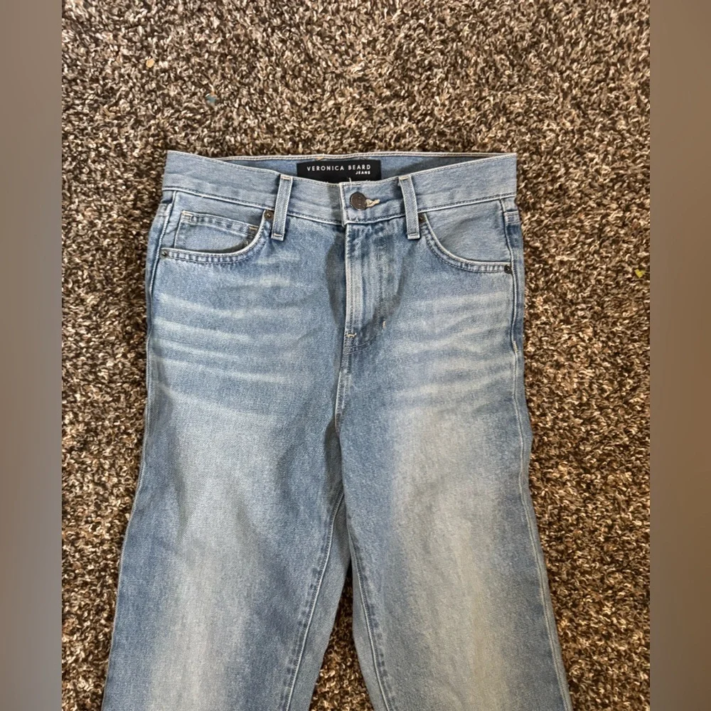 Veronica Beard Dylan full‎ length straight high rise jeans size 24 sunset pier